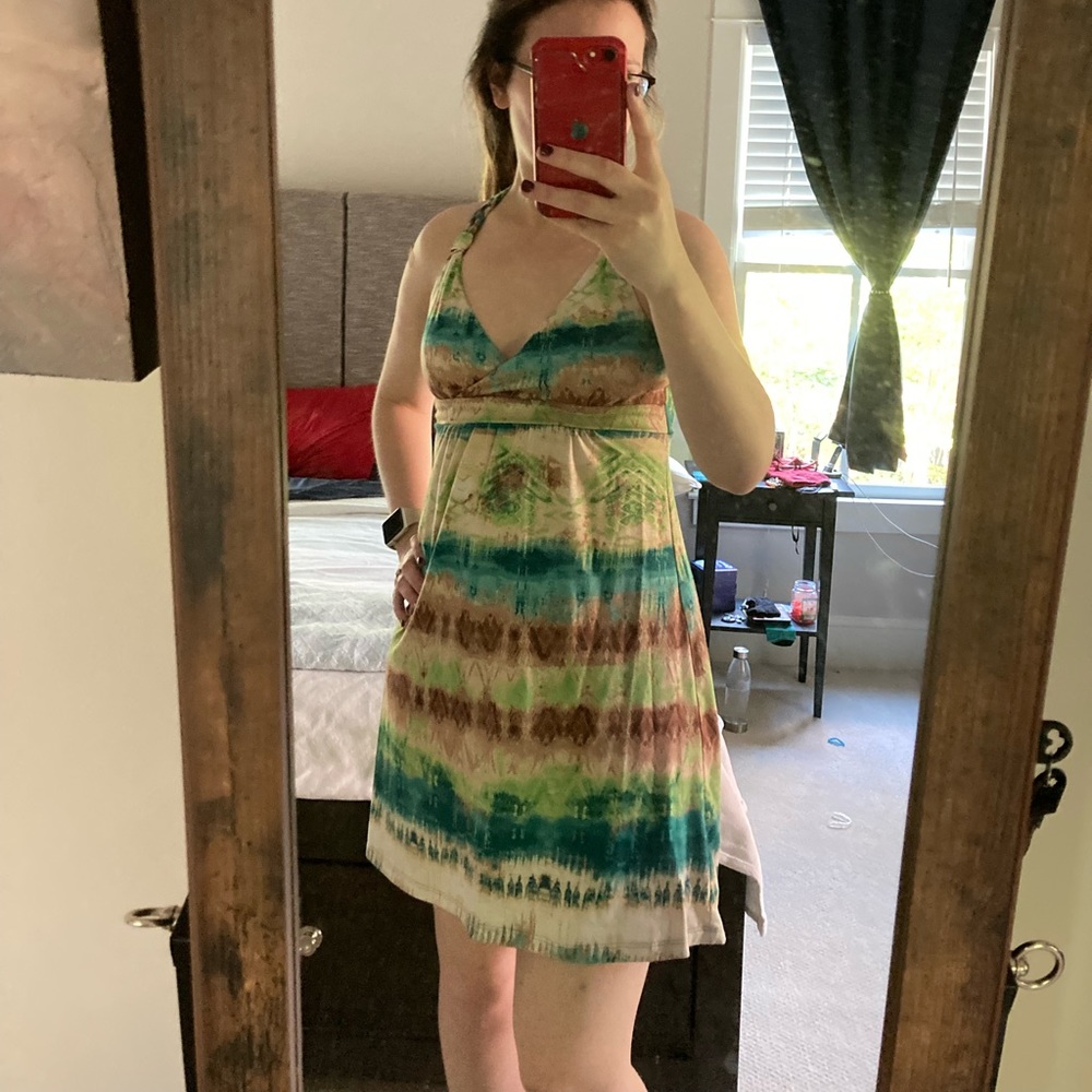 🔥🥰Braided-strapped v-neck green dress